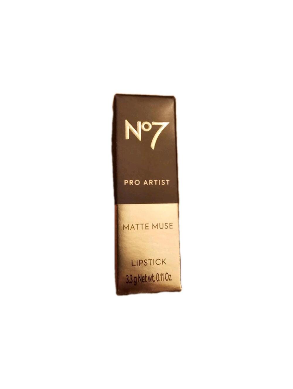 No7 Pro Artist Matte Muse Lipstick Rose Couture 0.11oz Soft Matte Shine Free NIB
